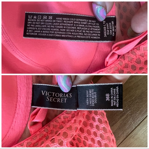 Victoria’s Secret neon pink zipper front mesh bustier - Picture 4 of 4
